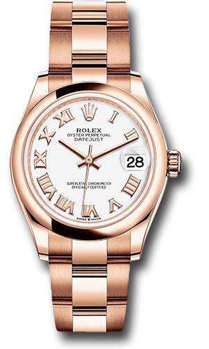 Rolex Datejust 31 White Roman Everose Gold Oyster 278245 watch