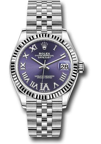 Pre-owned Rolex Steel and White — 278274