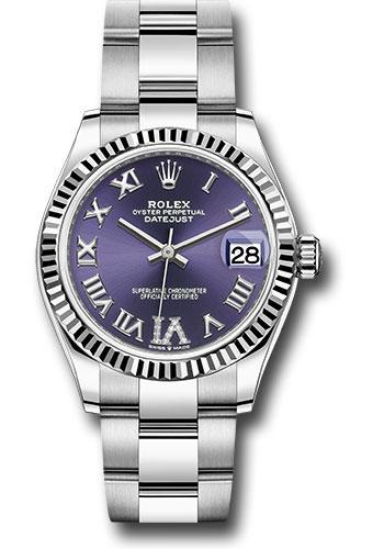Pre-owned Rolex Steel and White — 278274