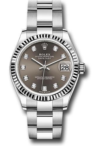 Pre-owned Rolex Steel and White — 278274