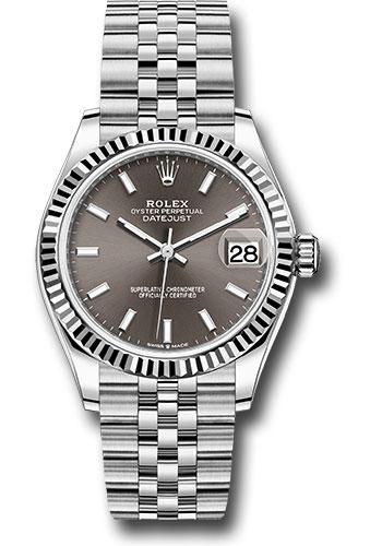 Pre-owned Rolex Steel and White — 278274
