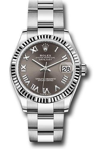 Pre-owned Rolex Steel and White — 278274