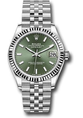 Pre-owned Rolex Steel and White — 278274