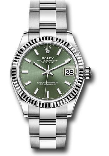 Pre-owned Rolex Steel and White — 278274