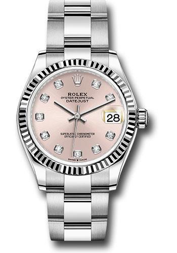 Pre-owned Rolex Steel and White — 278274