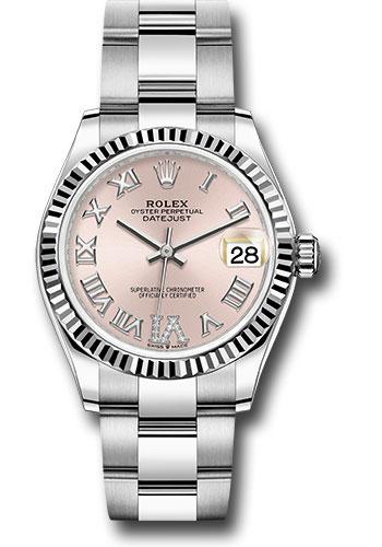 Pre-owned Rolex Steel and White — 278274