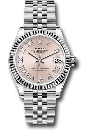 Pre-owned Rolex Steel and White — 278274