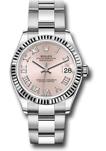 Pre-owned Rolex Steel and White — 278274