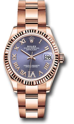 Rolex Datejust 31 Aubergine Diamond Six Everose Gold 278275 watch