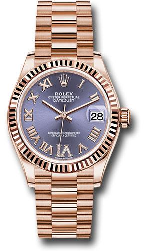 Rolex Datejust 31 Aubergine Diamond Six President 278275 watch