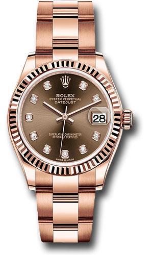 Rolex Datejust 31 Chocolate Diamond Everose Gold 278275 watch
