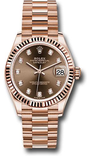 Rolex Datejust 31 Chocolate Diamond Fluted 278275 watch