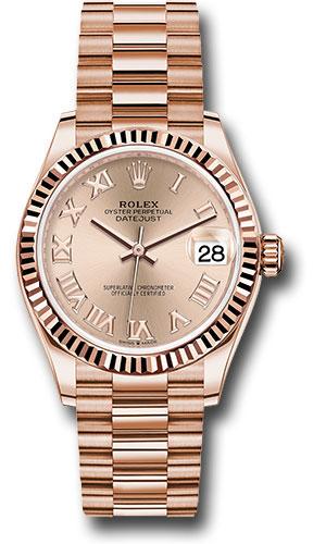 Rolex Datejust 31 Rose Roman Everose Gold President 278275 watch