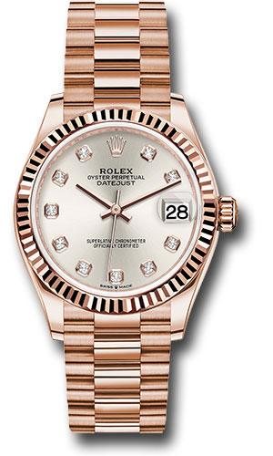 Rolex 278275 Datejust 31 Everose Silver Diamond President watch