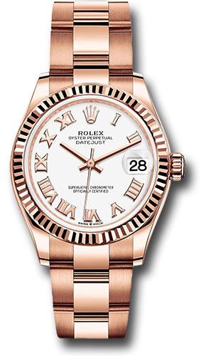 Rolex Datejust 31 White Roman Everose Gold Oyster 278275 watch