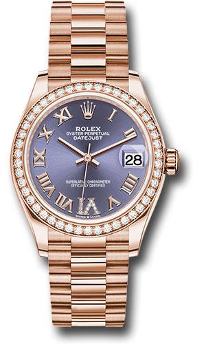 Rolex Datejust 31 Aubergine Diamond Six President 278285RBR watch