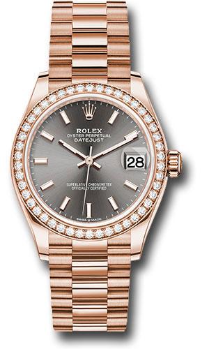 Pre-owned Rolex Everose Gold Datejust — 278285RBR