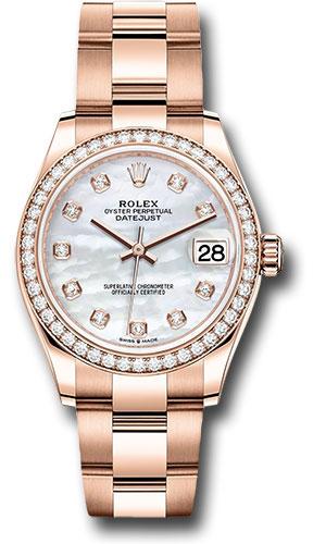 Rolex Datejust 31 Everose Gold Silver Diamond Dial Oyster Bracelet 278285RBR watch