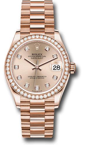 Pre-owned Rolex Everose Gold Datejust — 278285RBR