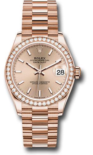 Pre-owned Rolex Everose Gold Datejust — 278285RBR