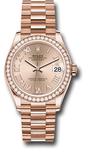 Pre-owned Rolex Everose Gold Datejust — 278285RBR