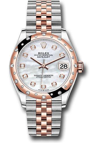 Rolex Datejust 31 Silver Diamond Everose Gold 278341RBR watch