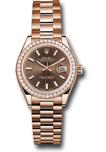 Pre-owned Rolex Everose Gold Lady-Datejust — 279135RBR