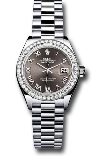 Pre-owned Rolex Platinum Lady-Datejust 28 — 279136RBR