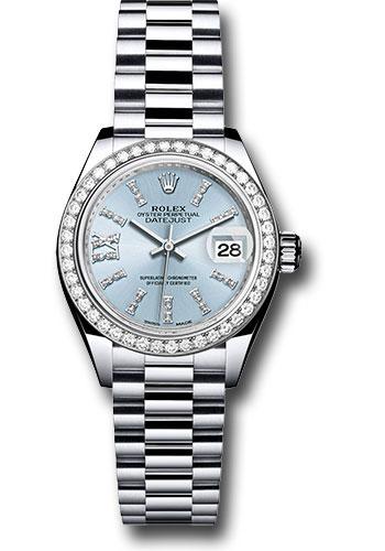 Pre-owned Rolex Platinum Lady-Datejust 28 — 279136RBR