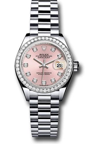 Pre-owned Rolex Platinum Lady-Datejust 28 — 279136RBR