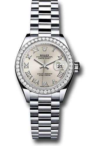 Pre-owned Rolex Platinum Lady-Datejust 28 — 279136RBR