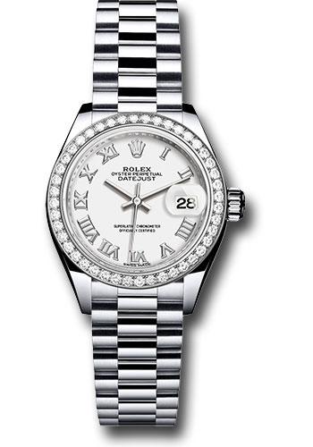 Pre-owned Rolex Platinum Lady-Datejust 28 — 279136RBR