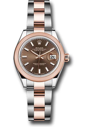 Pre-owned Rolex Steel and Everose — 279161