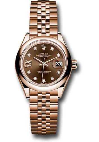 Pre-owned Rolex Everose Gold Lady-Datejust — 279165