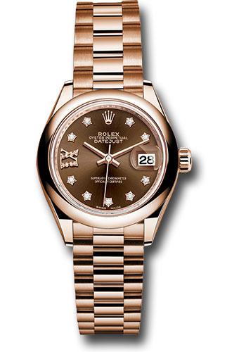 Pre-owned Rolex Everose Gold Lady-Datejust — 279165