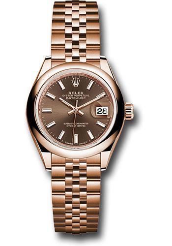 Pre-owned Rolex Everose Gold Lady-Datejust — 279165