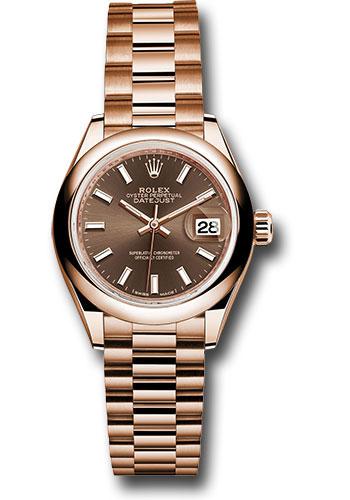 Pre-owned Rolex Everose Gold Lady-Datejust — 279165