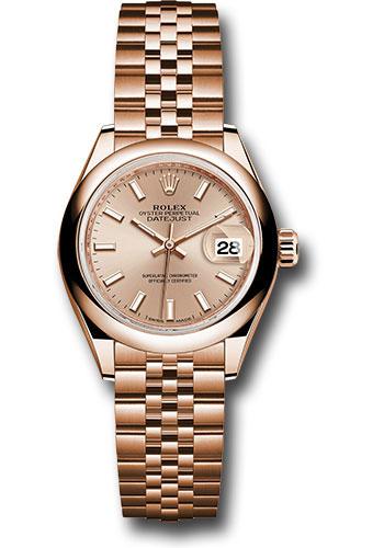 Pre-owned Rolex Everose Gold Lady-Datejust — 279165