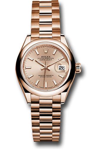 Pre-owned Rolex Everose Gold Lady-Datejust — 279165