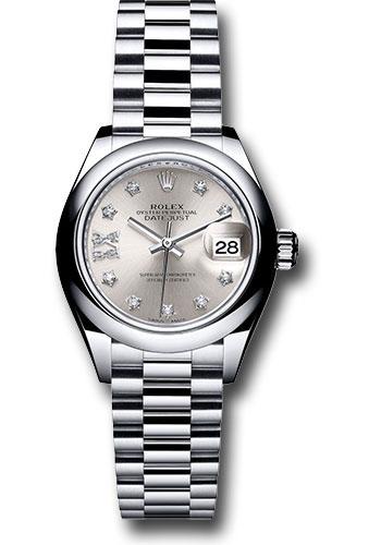 Pre-owned Rolex Platinum Lady-Datejust 28 — 279166