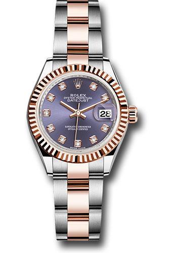 Pre-owned Rolex Steel and Everose — 279171