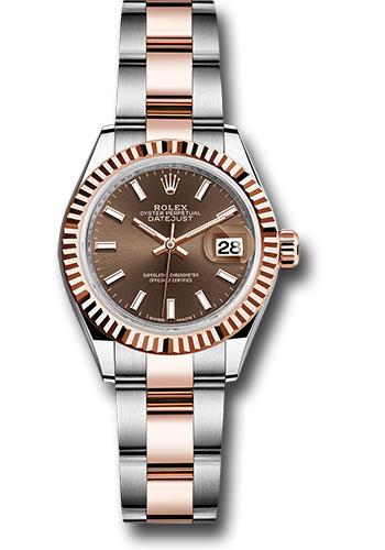 Pre-owned Rolex Steel and Everose — 279171