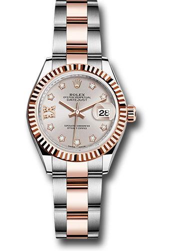Pre-owned Rolex Steel and Everose — 279171