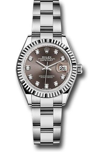 Pre-owned Rolex Steel and White — 279174