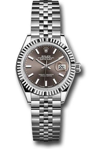 Pre-owned Rolex Steel and White — 279174