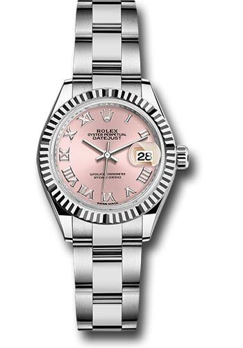 Pre-owned Rolex Steel and White — 279174