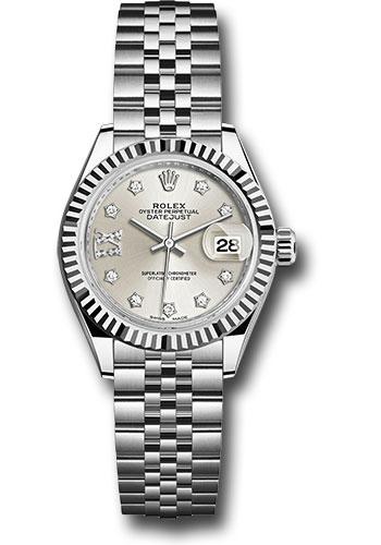 Pre-owned Rolex Steel and White — 279174