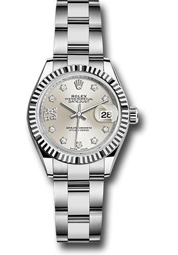 Pre-owned Rolex Steel and White — 279174