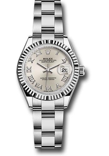 Pre-owned Rolex Steel and White — 279174