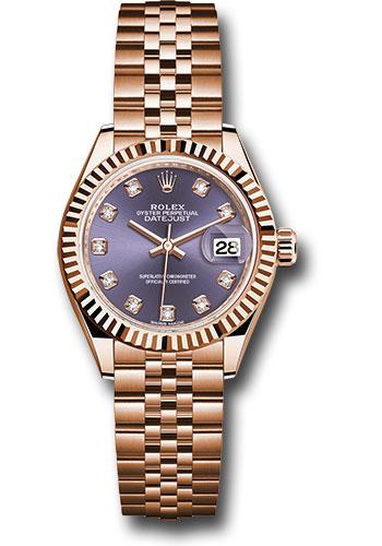 Pre-owned Rolex Everose Gold Lady-Datejust — 279175